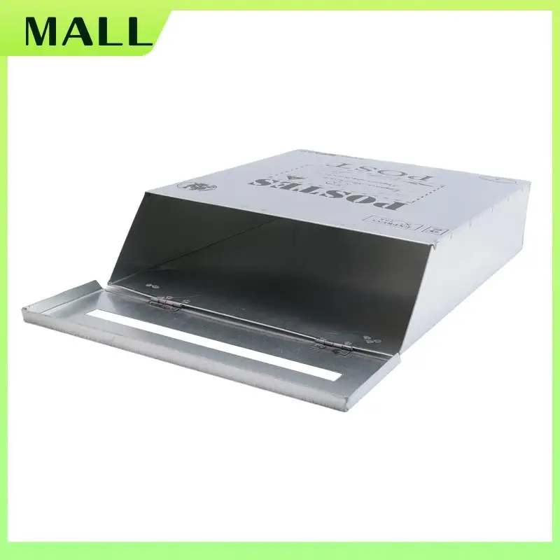 MALL Mailbox Vintage Wall Mount Mailbox Post Letter Box Antique Metal Mailbox For Outside Silver