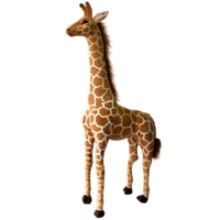 120CM Simulated Giraffe Giant Plush Toy Realistic Deer Doll Family Zoo Changeable Animal Doll Children's Christmas Birthday Gift