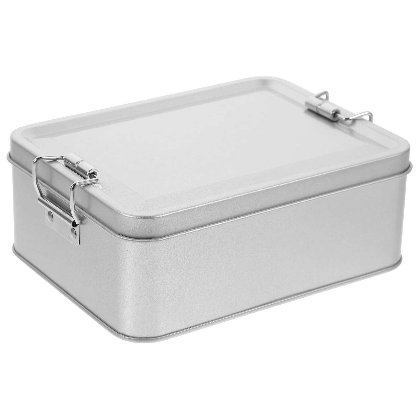 

Vintage Tinplate Candy Box Silver Medium 2352A-1401 Metal Tins Cookie Storage Small Tin Box With Lid Decorative Containers