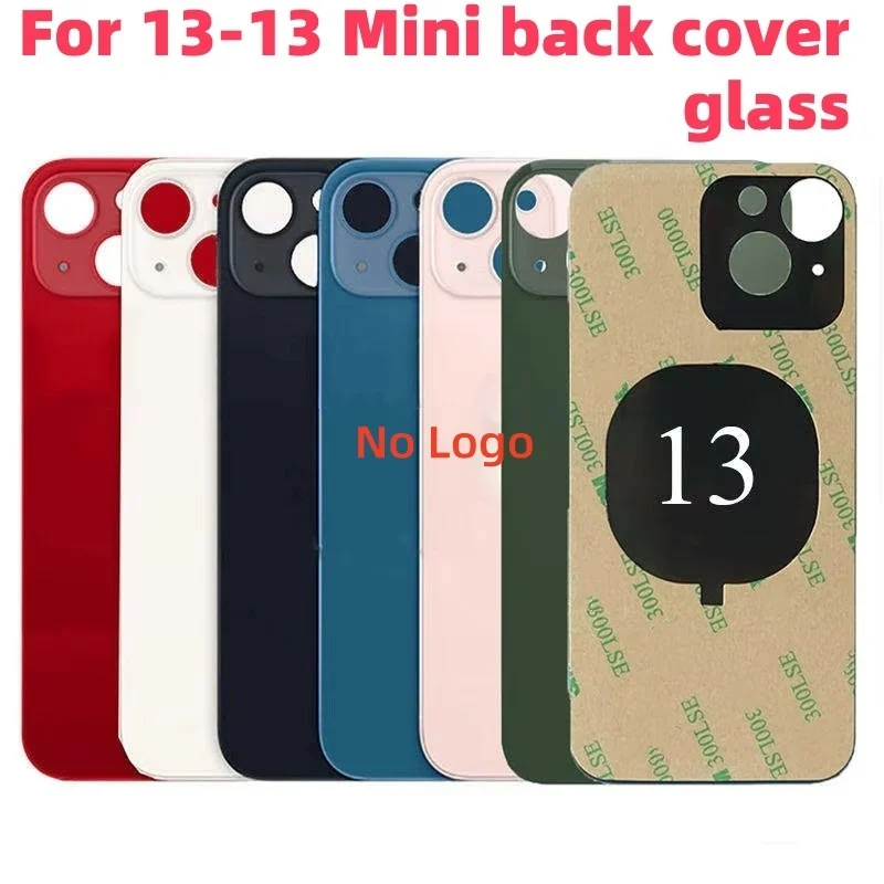 Back Glass For iPhone 13-13 mini Back Cover Glass Fast Replacement   Housing Battery Cover Big Hole Rear Glass with  glue