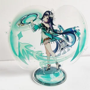 شخصيات جديدة جاك Arlecchino تأثير الاكريليك أنيمي نموذج Furina Mavuika Neuvillette جمع سطح المكتب الديكور سلاسل المفاتيح هدية أعلى 8 مبيعات سلسلة مفاتيح Genshin Impact - رقم 7