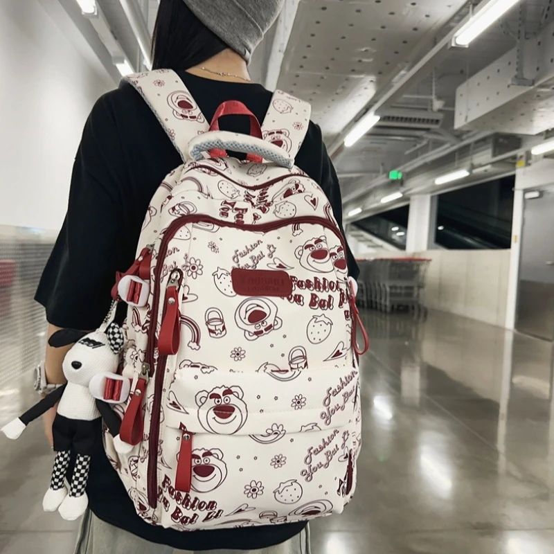 New Durable Multi Pocket Backpack High Beauty preppy Style Student schoolbag Large Capacity Casual Texture Commuter Bag Unisex