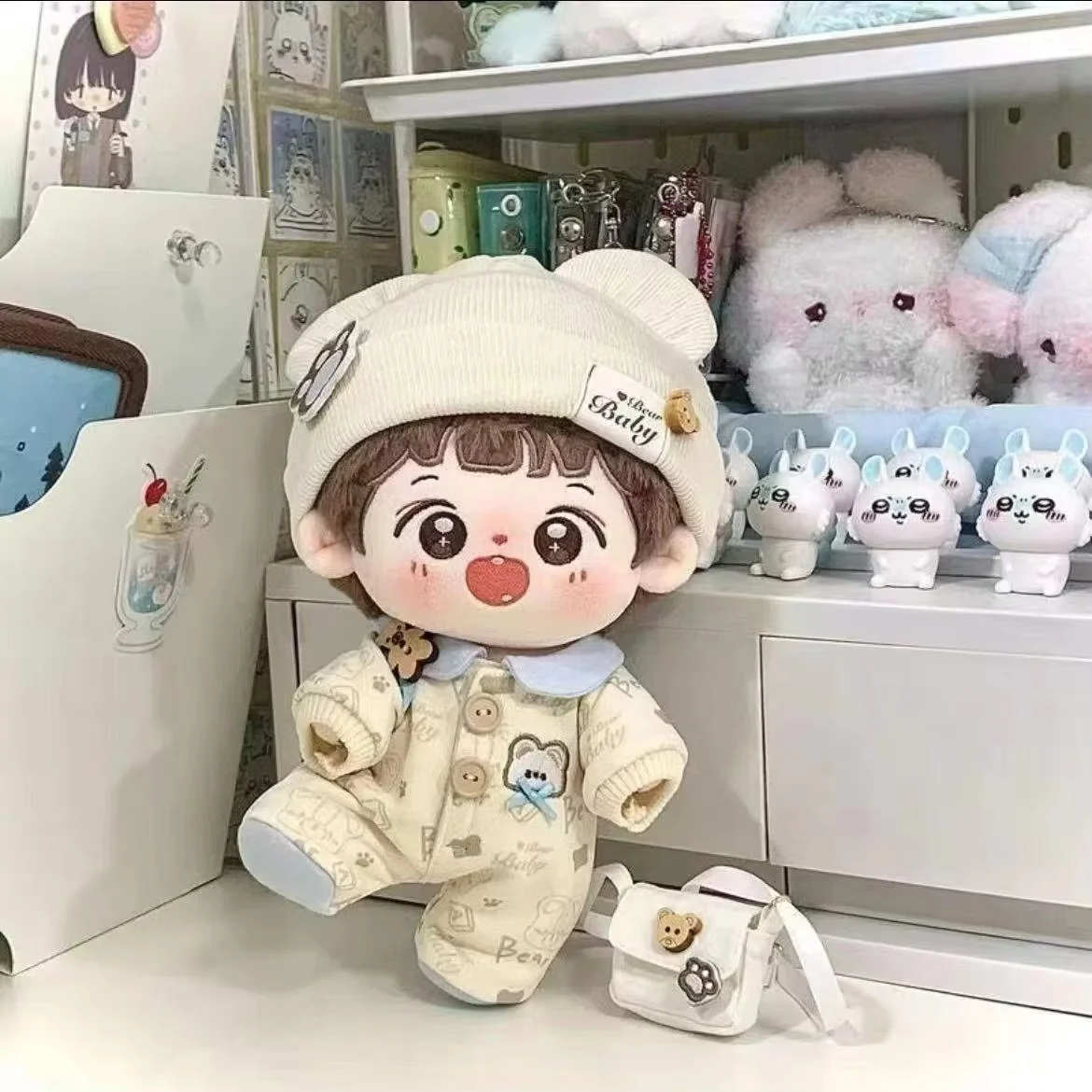 20 سنتيمتر ملابس دمى القطن الدب بيجامة مجموعة الأصلي عروسة كارتون اكسسوارات محايد لطيف استبدال الملابس لعبة الهوايات