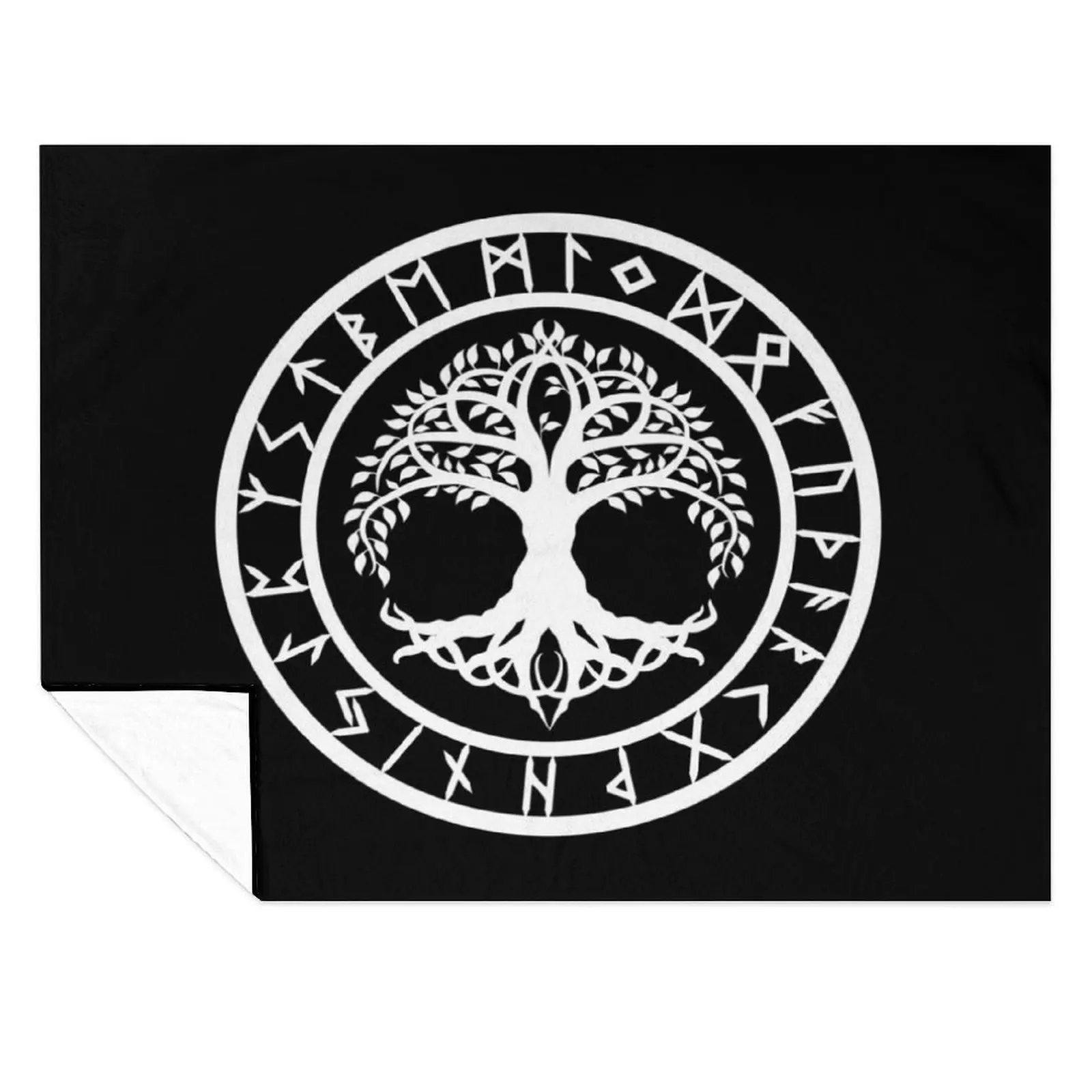 

Yggdrasil /// Rune Circle (Variant II) Throw Blanket Furrys Beautifuls christmas decoration sofa bed Blankets