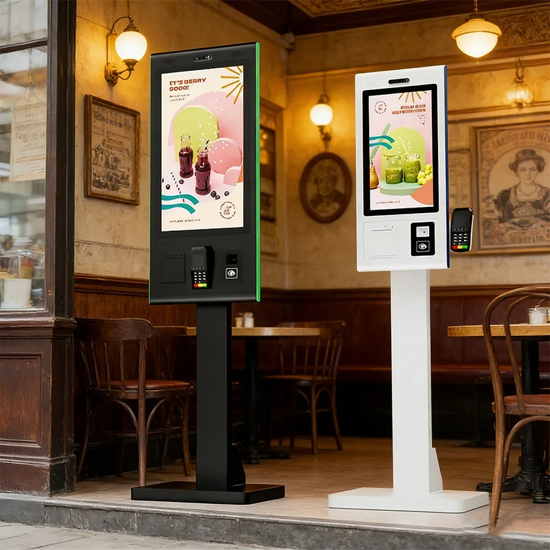 28 32 Inch Modular Configuration Self Ordering Machine Standing Floor Touch Screen Self Service Kiosk For Fast-food Restaurant