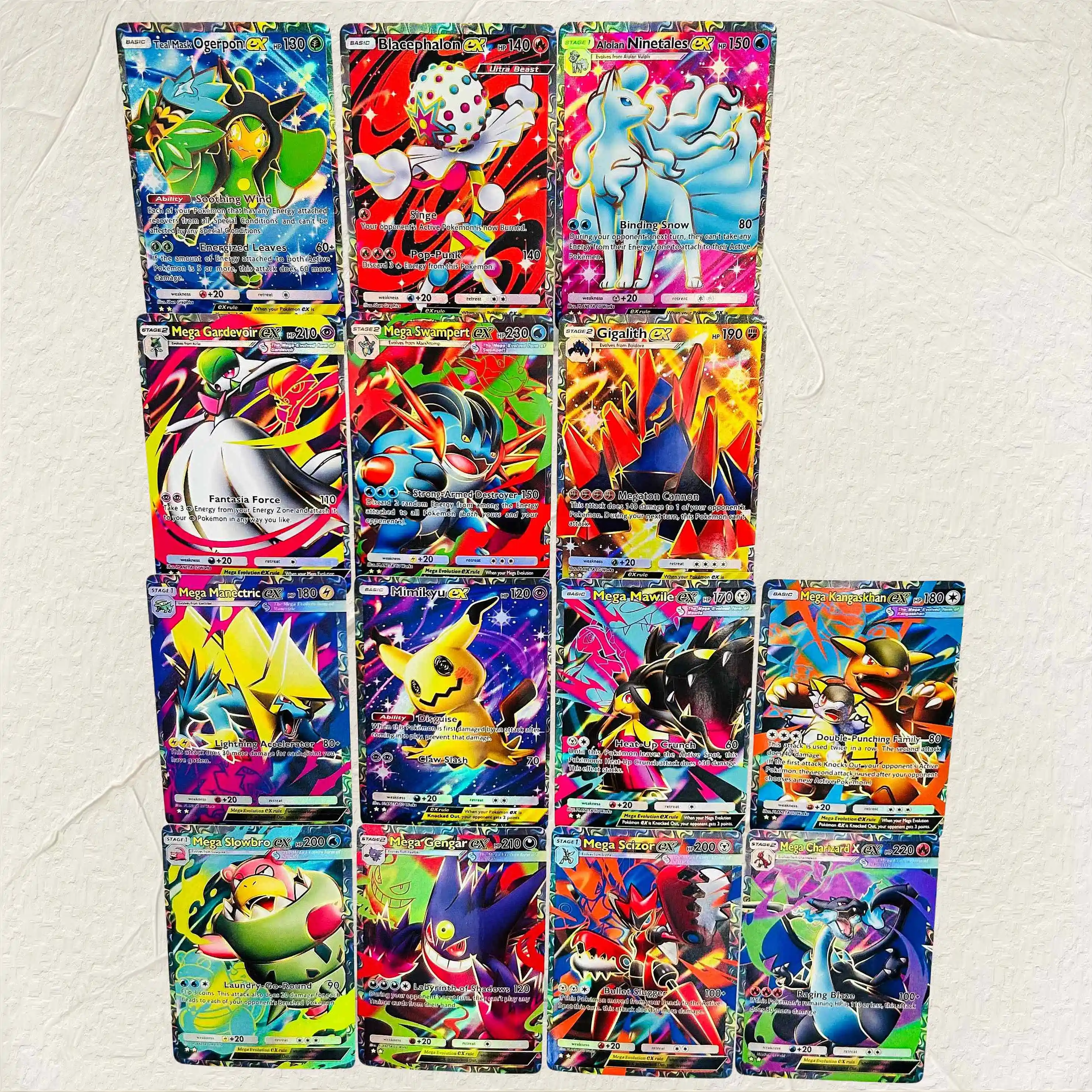 Board Game Online - DIY Pokemon 14Pcs Ogerpon Gengar Charizard
