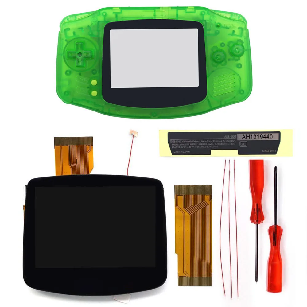 

Hispeedido Drop in 3.0 inch GBA V5 Laminated Backlight LCD kit Mod For Game boy advance Console Screen with Housing