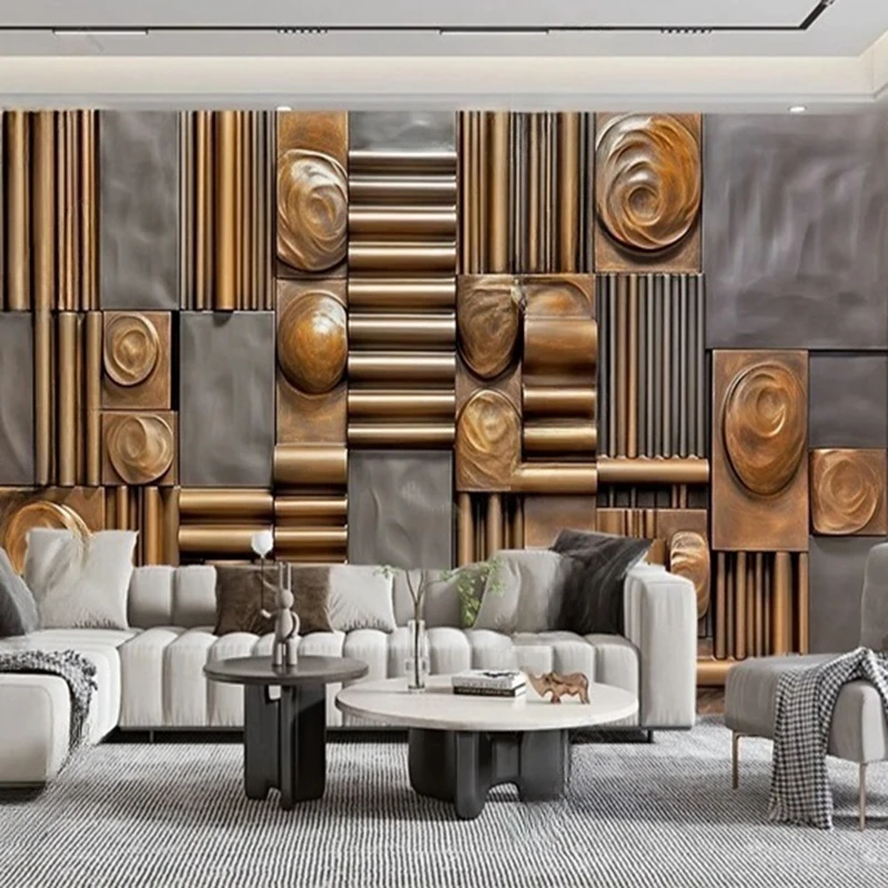 Modern Chinese Style Wallpaper Custom Photo Mural Abstract Art 3D Relief TV Sofa Background For Living Room Bedroom Backdrop