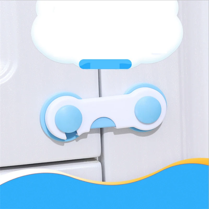 Childproof Door Lock Latch, Home Wardrobe Safety Latch, Plastic Fixed Drawer Latch, No-Drill Safety Lock