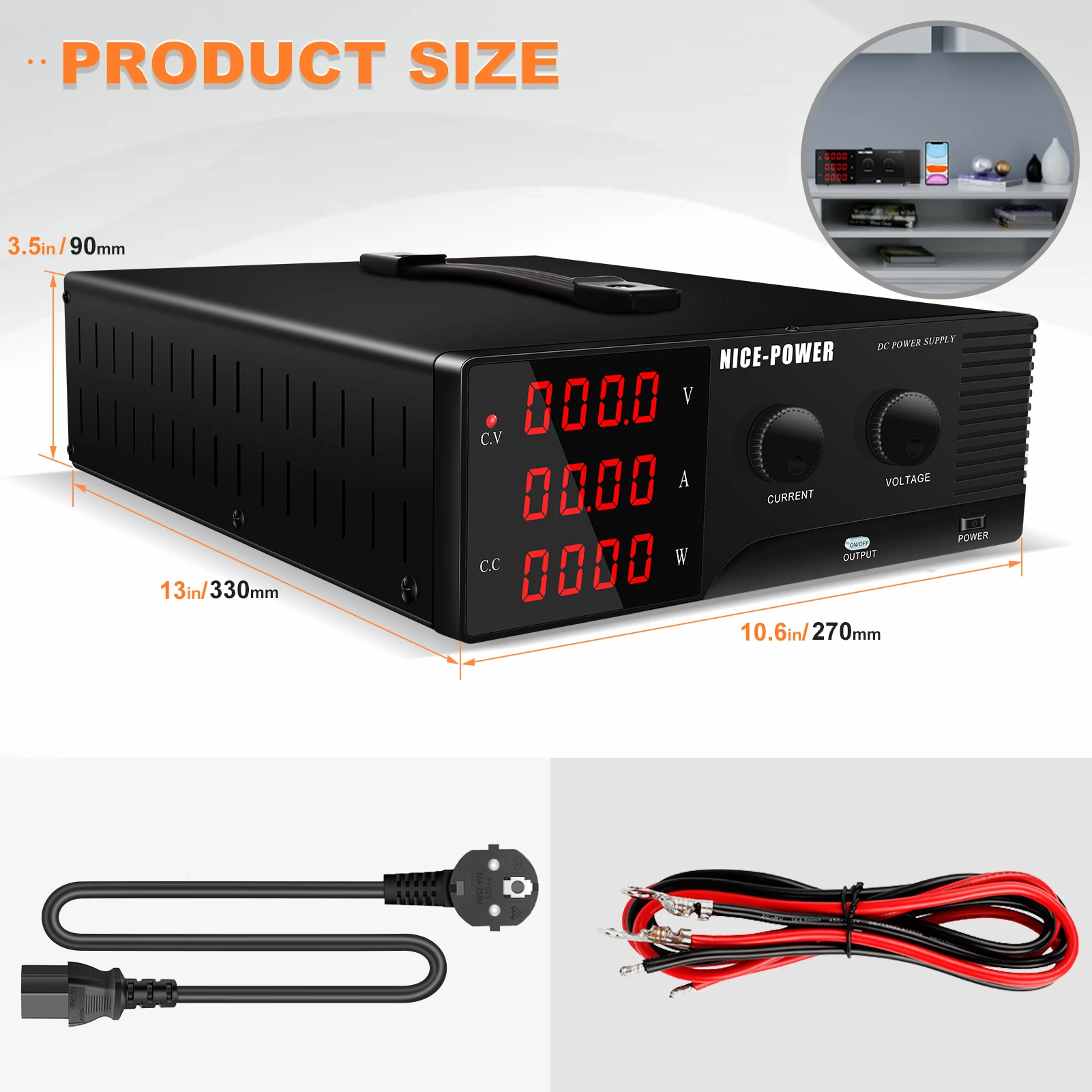 NICE POWER High-power Programmable 30V 60A DC Power Supply 1800W Adjustable Voltage Stabilizer Test Repair Voltage Regulator