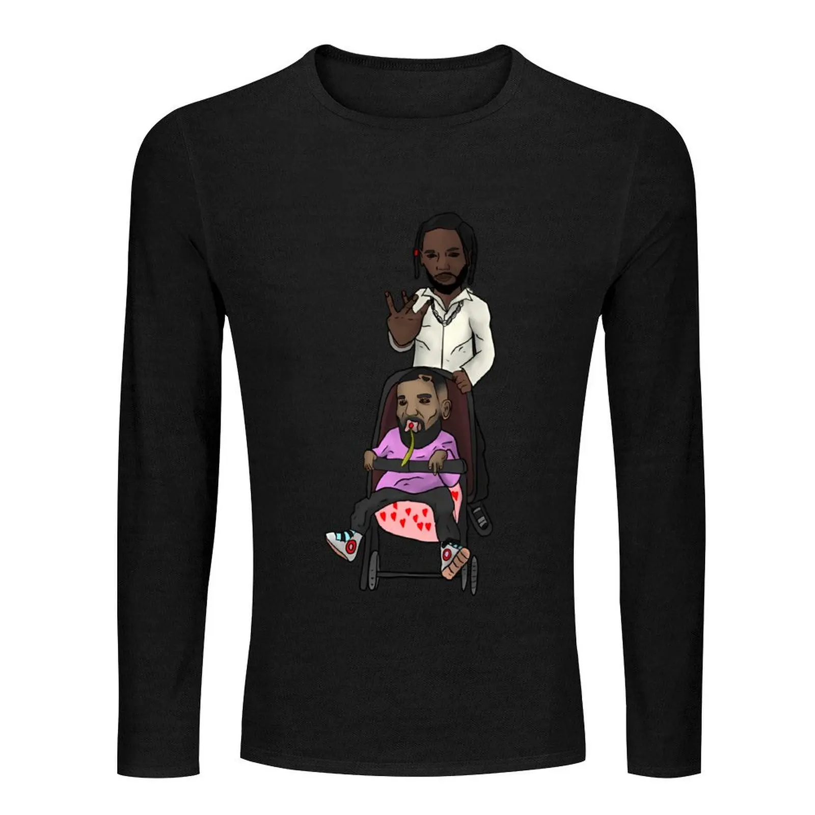 Kendrick and Drake babysitter Long T-Shirt vintage t shirt mens graphic t-shirts funny