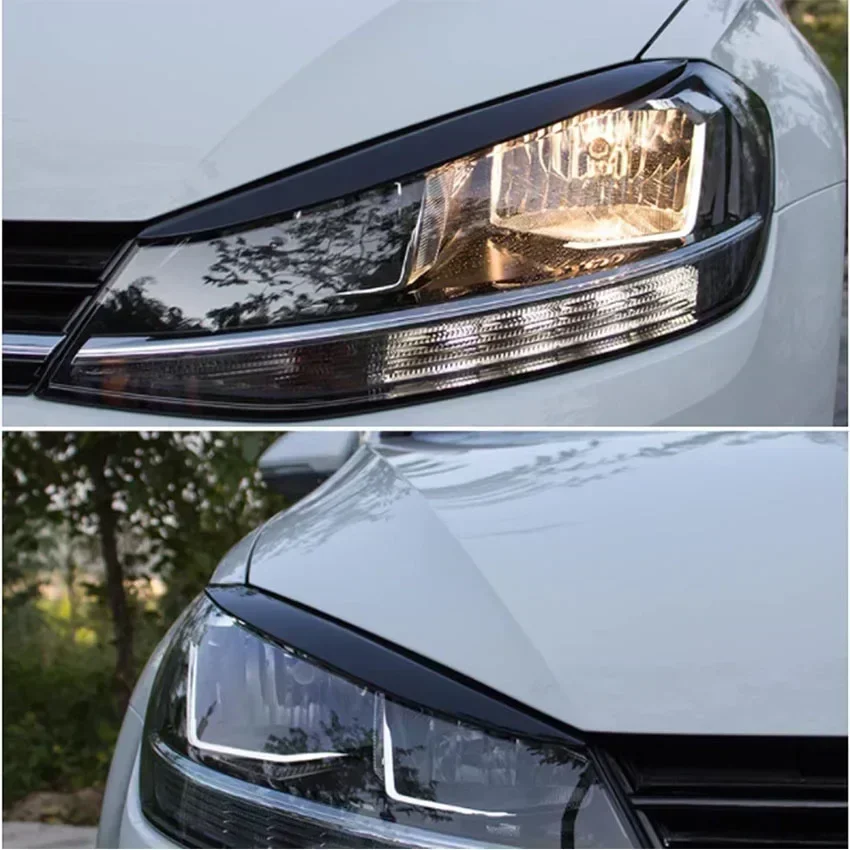 Headlights Eyebrow Eyelids Stickers Trim Cover For VW GOLF 7 7.5 VII MK7 MK7.5 GTI R GTE GTD 2013-2020 Accessories Body Kit ABS