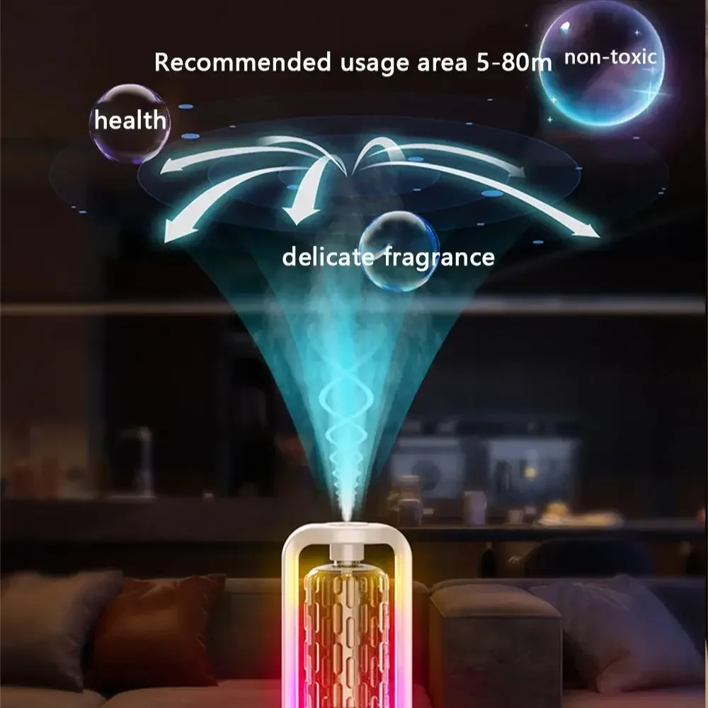 Difusor de aromas montado en la pared de 50ml, difusor de aceites esenciales con ajuste de tiempo, purificador de aire, difusor de fragancias para dormitorio y baño