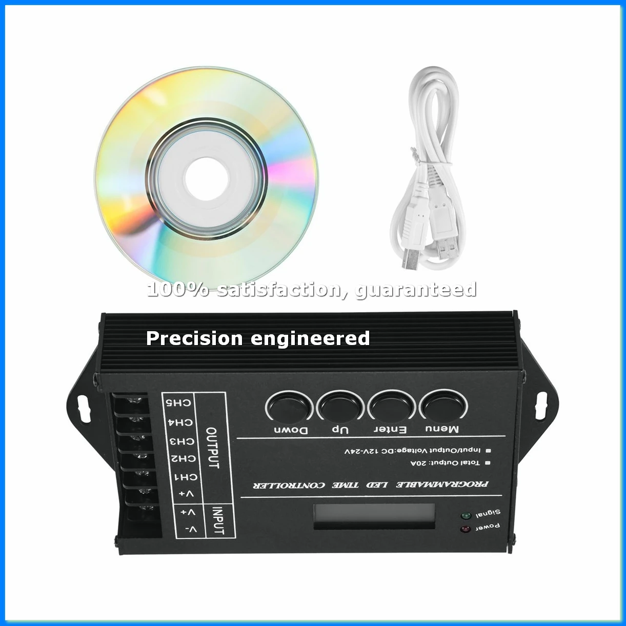 TC420 Time programmable RGB LED Controller DC12V-24V 5 Channel LED Timing dimmer-ELEC