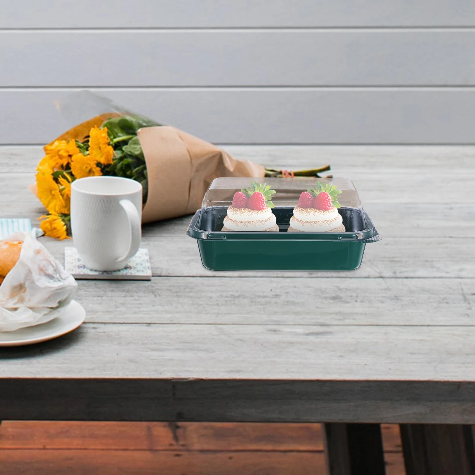 

50Pcs Clear Butter Dish Cookie Box Transparent Pastry Containers for Baked Goods Storage Freshness Protection Cupcake Containers