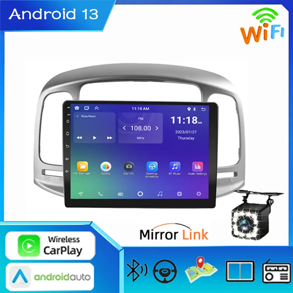 

Car Radio Android 13 Carplay For Hyundai Accent 2009 2010 2011 Multimedia Video Player Autoradio Stereo GPS Navigation Wifi