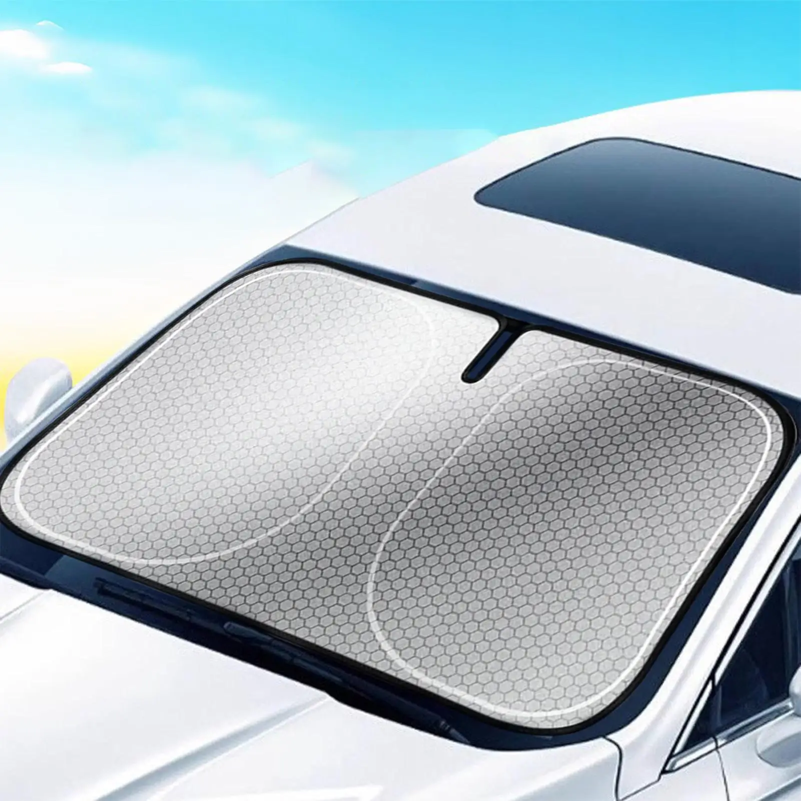 Car Windshield Sunshade Front Window Sun Protection Cover Windshield Window Shade for Vehicle Garage Parking Lot Driveway Summer
