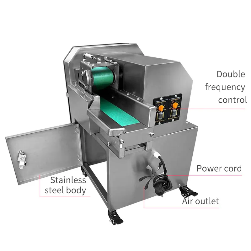 Máquina de corte vegetal CNC dupla velocidade, fatiando trituração, segmentando alimentos helicóptero