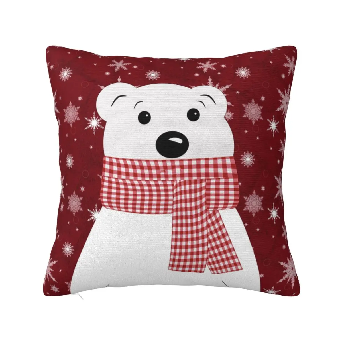 

Christmas Polar Bear Pillowcase Double-sided Printing Polyester Cushion Cover Decorations Pillow Case Cover Home Square 18''