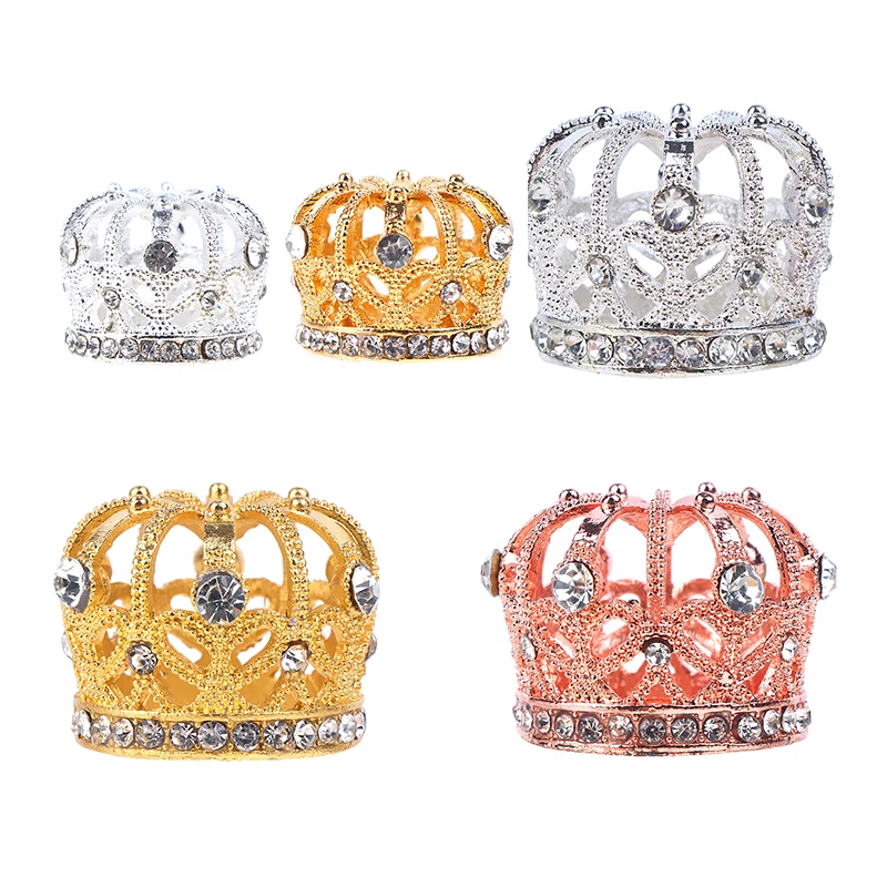 نموذج تاج معدني صغير ، دمية مصغرة ، ملكة أميرة ، زفاف ، حفلة عيد ميلاد ، علوية كعكة كريستال ، حرفة يدوية ، زخرفة سطح المكتب