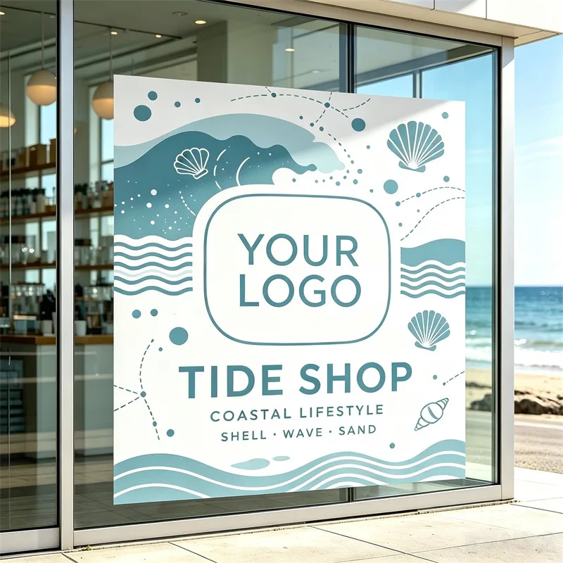 Custom Business Advertising Sticker Logo Vinyl Window Decal Storefront Glass Door Wall Graphics Shop Promotion Decor Sign