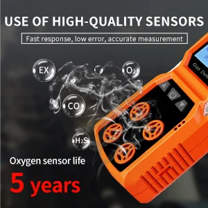 AIKESI ADKS-4 Gas Analyzer Four In One Handheld Multi Gas Detector portable combustible CO H2S O2 gas detection customization