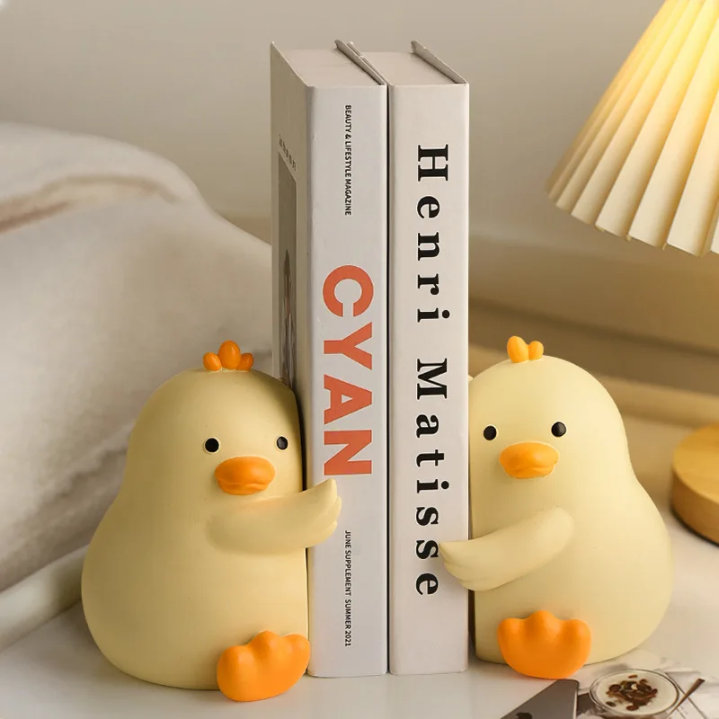 Modern simple study living room wine cabinet decoration piece cuddle duck stick bookend book by