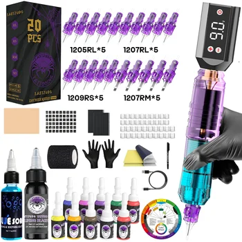 LASTJUDG Tattoo Kit Lightweight Tattoo Pen Kit For Permanent Makeup Tattoo Machine Kit…