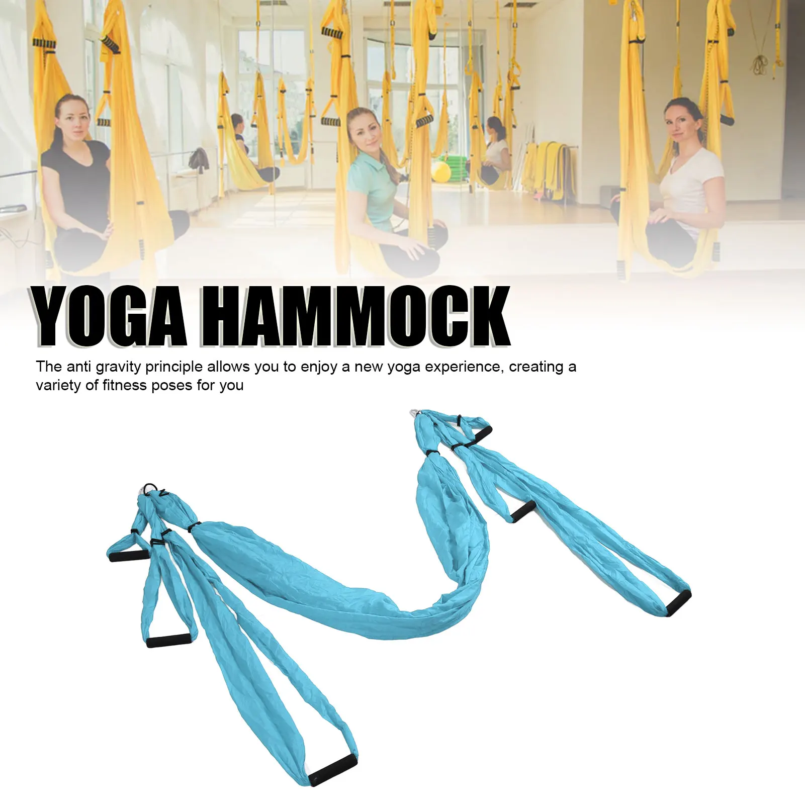 Aerial Yoga Swing Set Polyester Cotton Adjustable Improve Flexibility Yoga Hammock For Physical Exercise