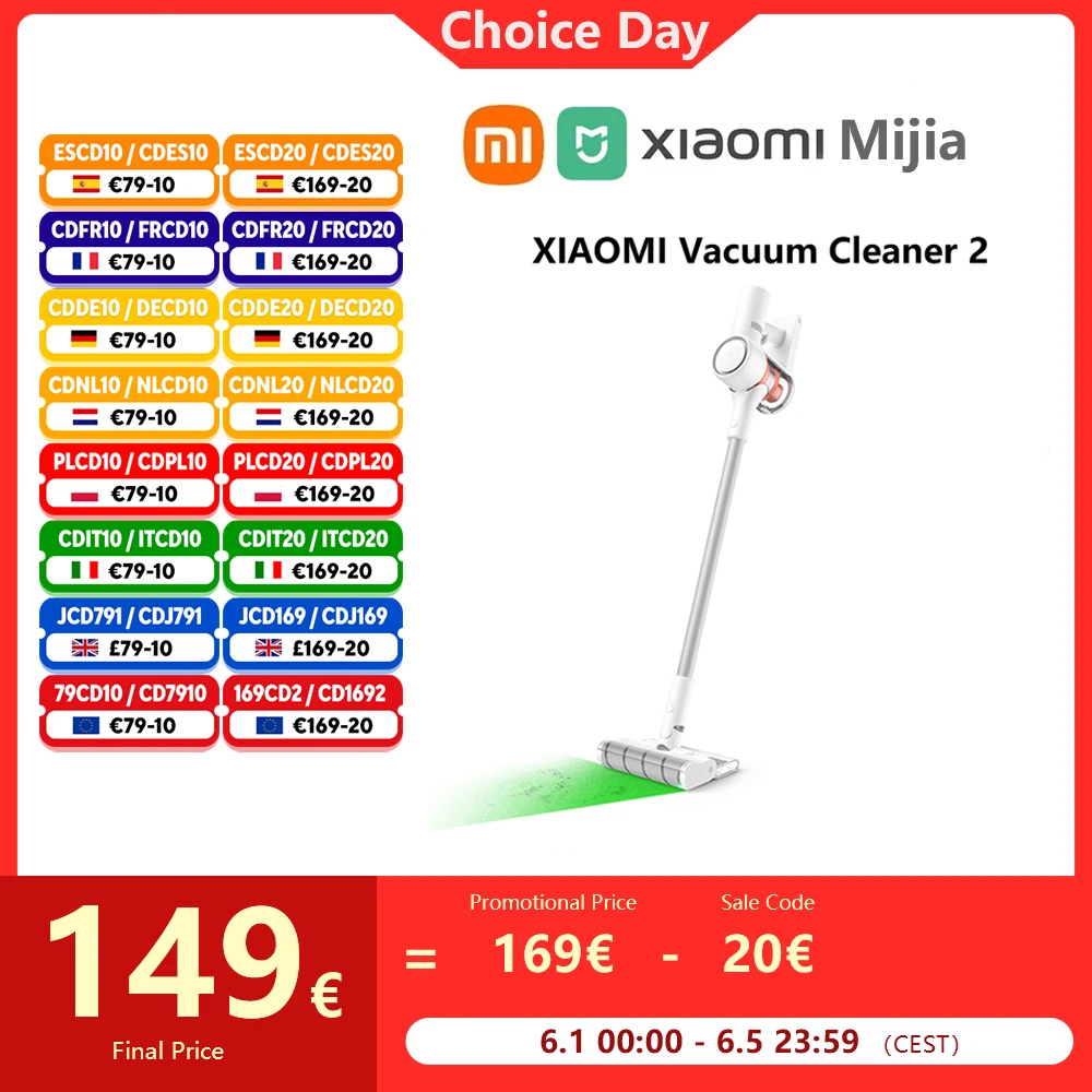 Xiaomi mijia kabellose staubsauger 2 staub display edition 24kpa absaugung 150aw starker zyklon
