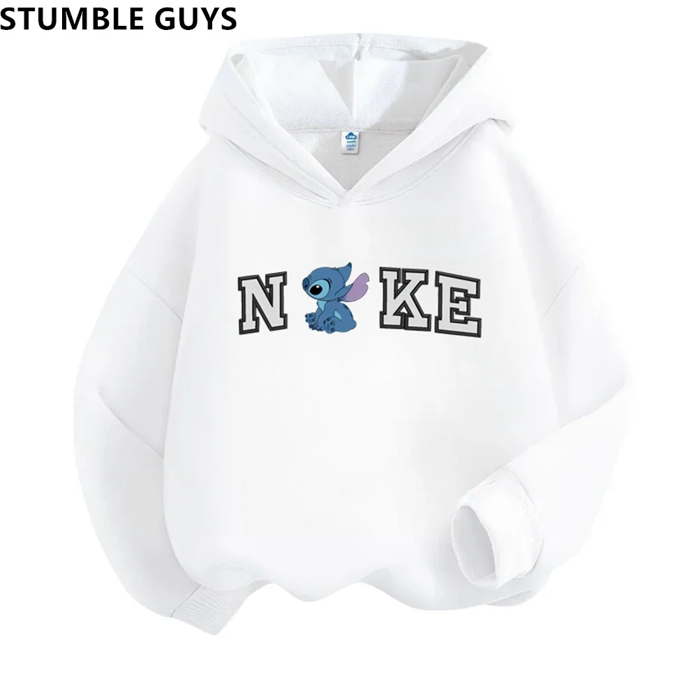 Kawaii Lilo Stitch Hoodie Kids Clothes Girls Clothing Fashion Baby Boys Clothes Autumn Stitch Trucksuit Sweatshirt Children Tops