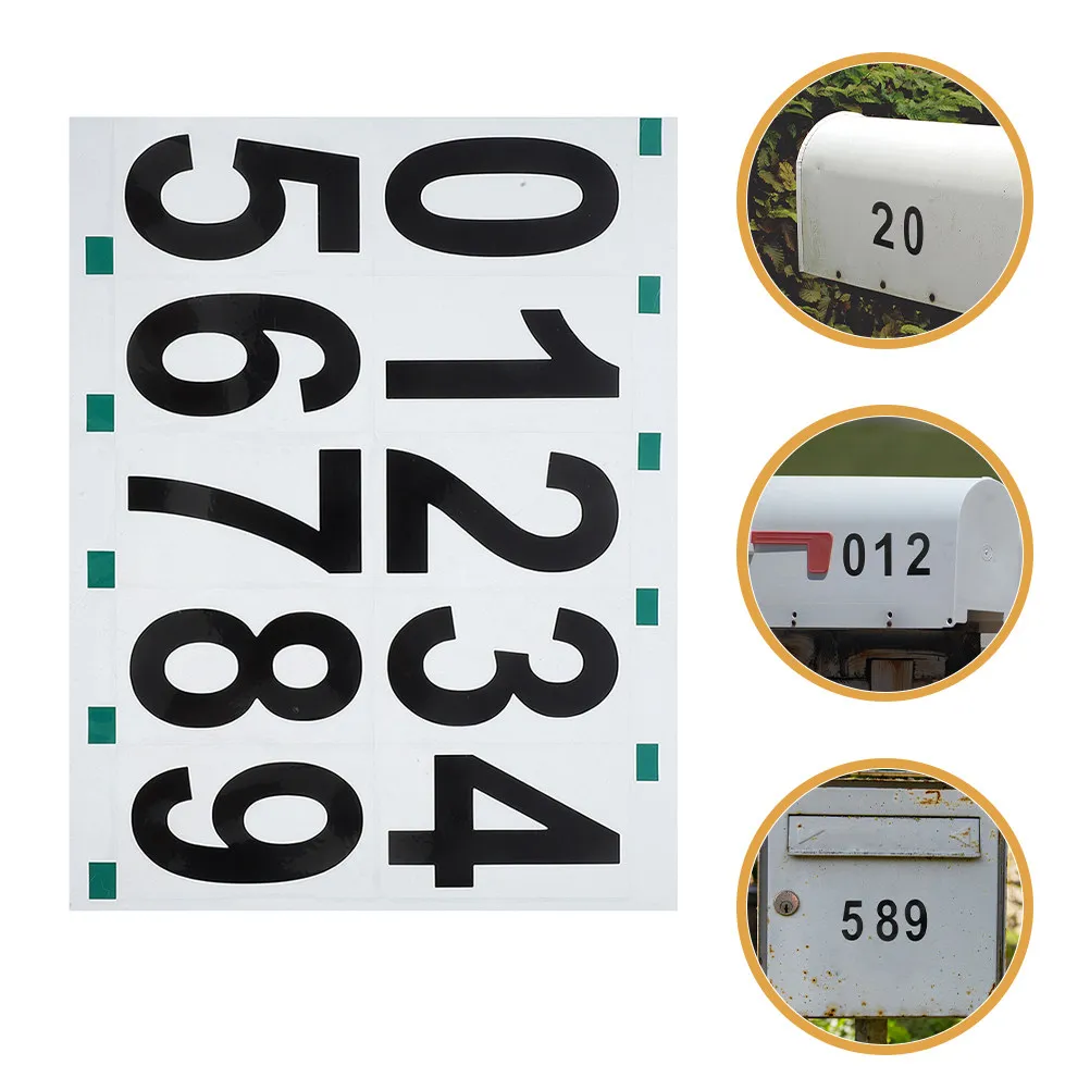 4Sheet Reflective Number Decals Self Adhesive Outdoor Numbers for Mailbox Door Window Address Signs Waterproof Night