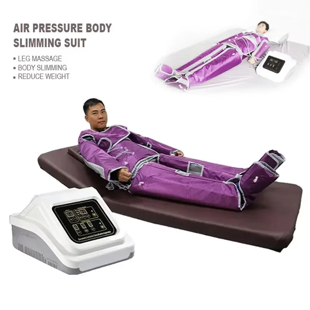 3-Zone Air Pressure Massage Suit - Legs+Arms+Core Lymphatic Support System Portable Home Relaxation Device