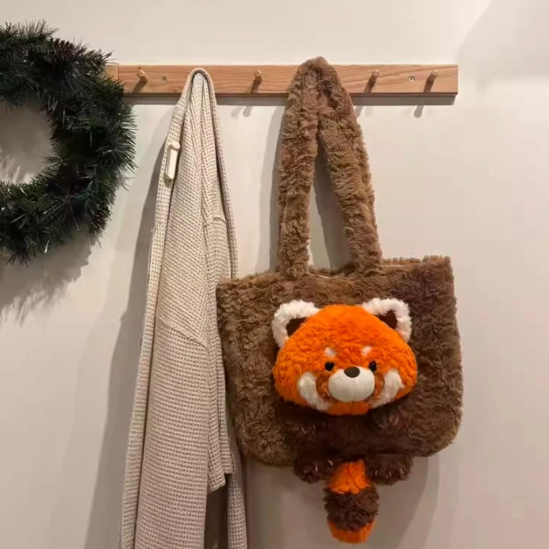 

New kawaii Chengdu Giant Panda Base Official Flower Cute Pet Tote Bag Plush Crossbody Bag Handbag Birthday Gift For Boyfriend