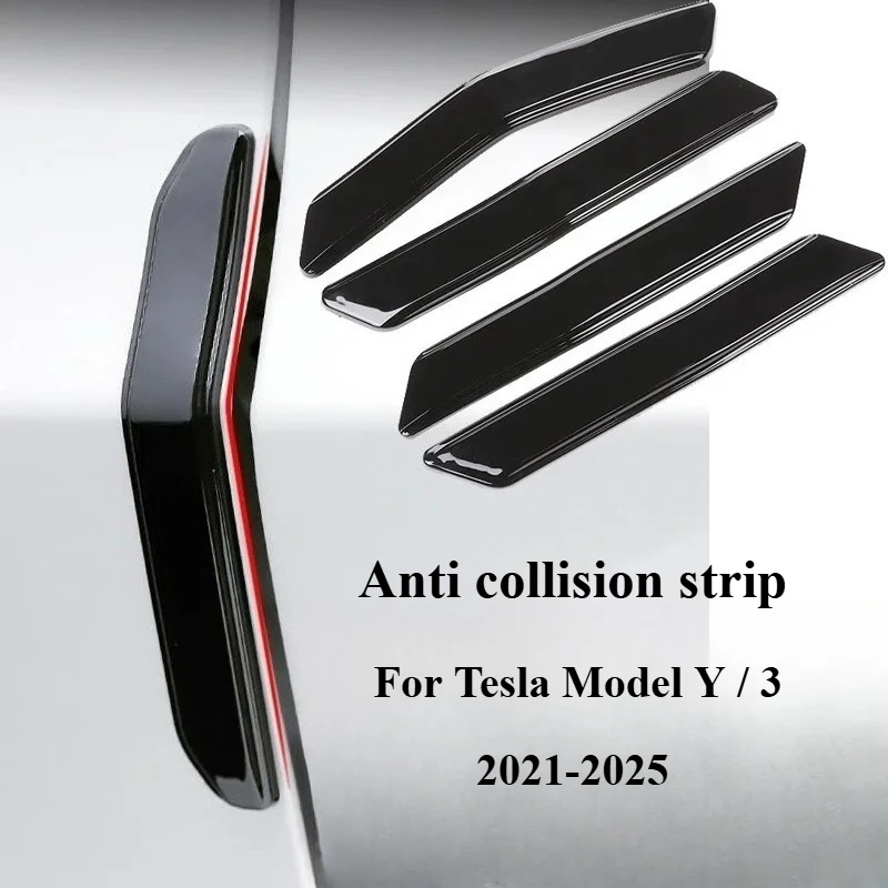 

Для Tesla Model Y/3/Juniper 2025 защитная полоса для дверей, противоударная защитная наклейка для боковой кромки двери, аксессуары для защиты