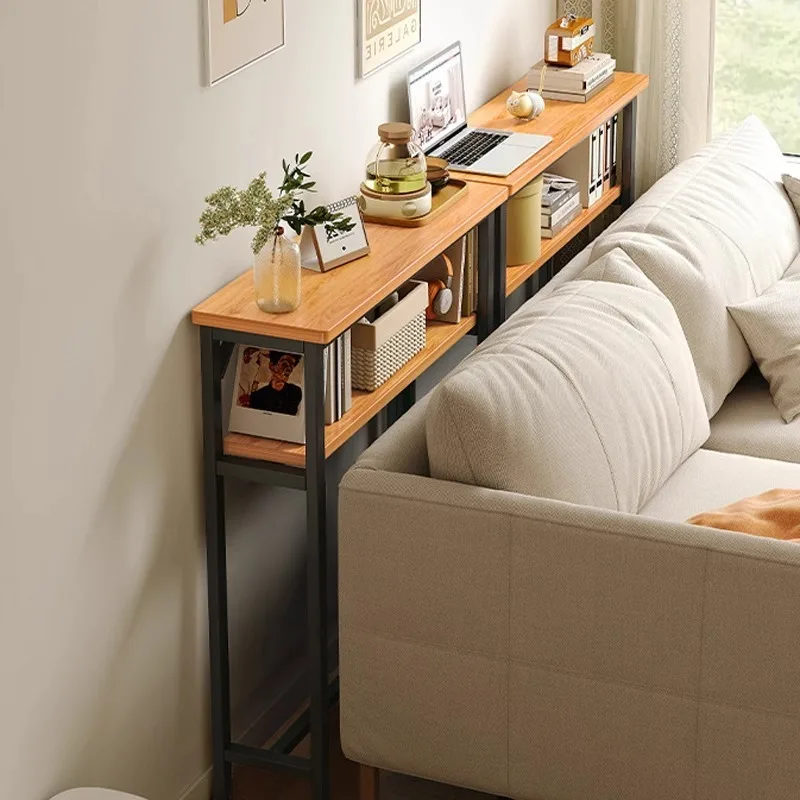 Small Narrow Table By The Wall, Bedside Locker Storage Cabinet Shelf Behind The Sofa Narrow Crack, Long Table