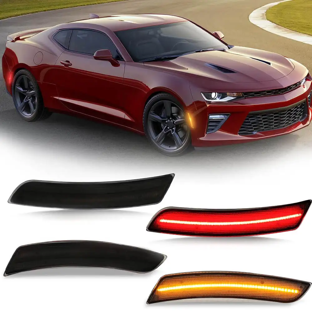 

for 2015-2021 Cadillac CTS ATS LED Front Rear Side Marker Lights for 2016-2023 Chevy Camaro ZL1/1LE/SS/RS/LS/LT Sidemarker Lamps