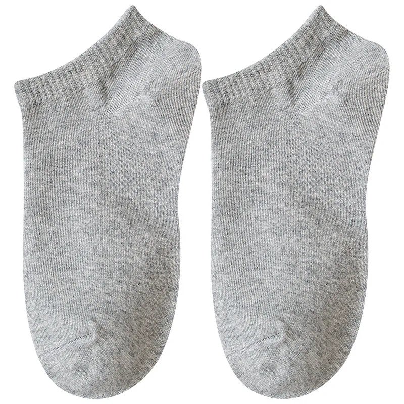 Men And Women Shallow Mouth Invisible Boat Socks All-match Solid Color Non-slip Deodorant Cotton Socks S2003