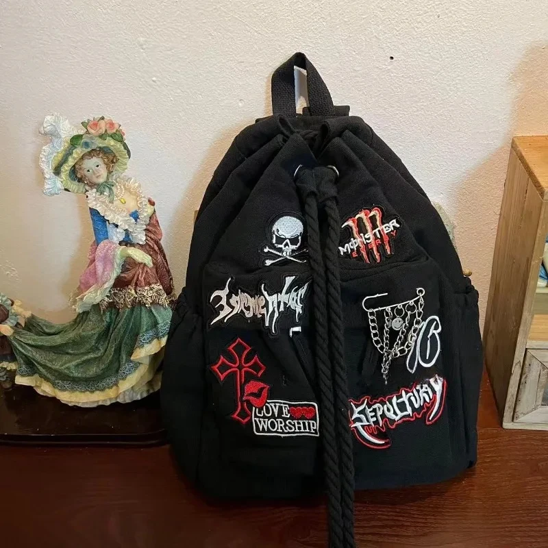 Spice Girl Y2K-mochila de dibujos animados para mujer, Bolsa Escolar gótica de gran capacidad, estilo Punk, chica japonesa