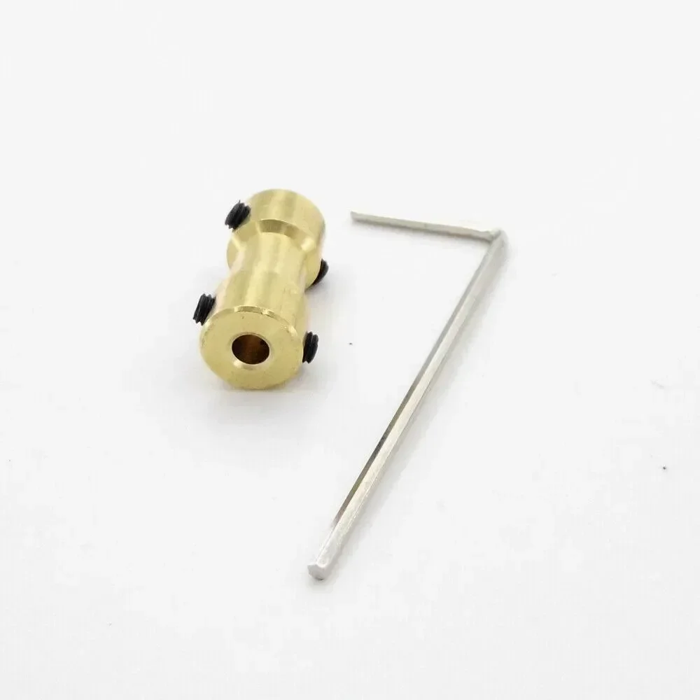 1pcs 2/2.3/3/3.17/4/5/6mm Motor Shaft Coupling Joint Coupler For RC Boat Car Robot  Brass Transmission Joint For Kids Toys Car