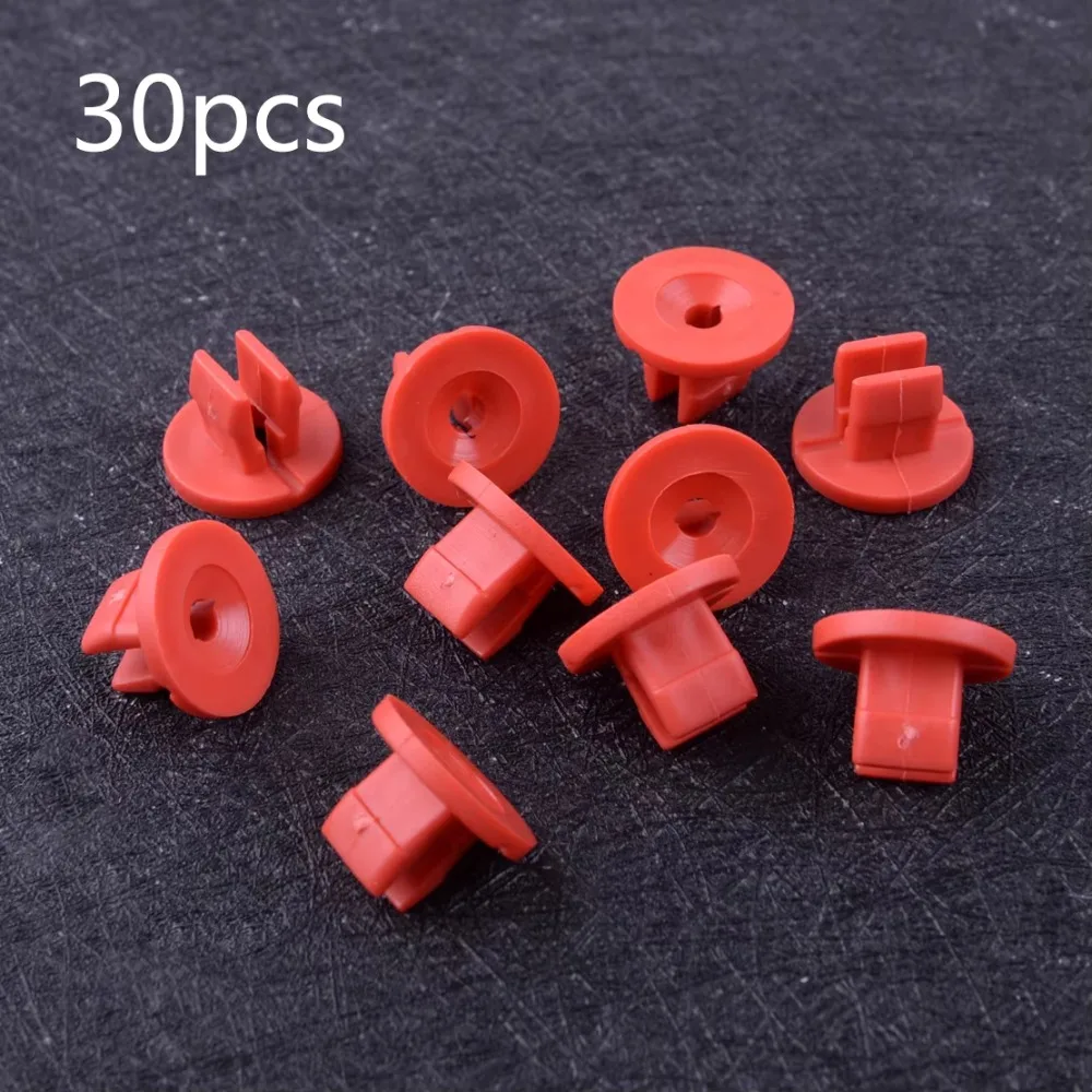 1 Juego de tuercas de retención para escudo central rojo HN1 de 19,2 mm de nailon, apto para Ford Edge Escape W702438S300