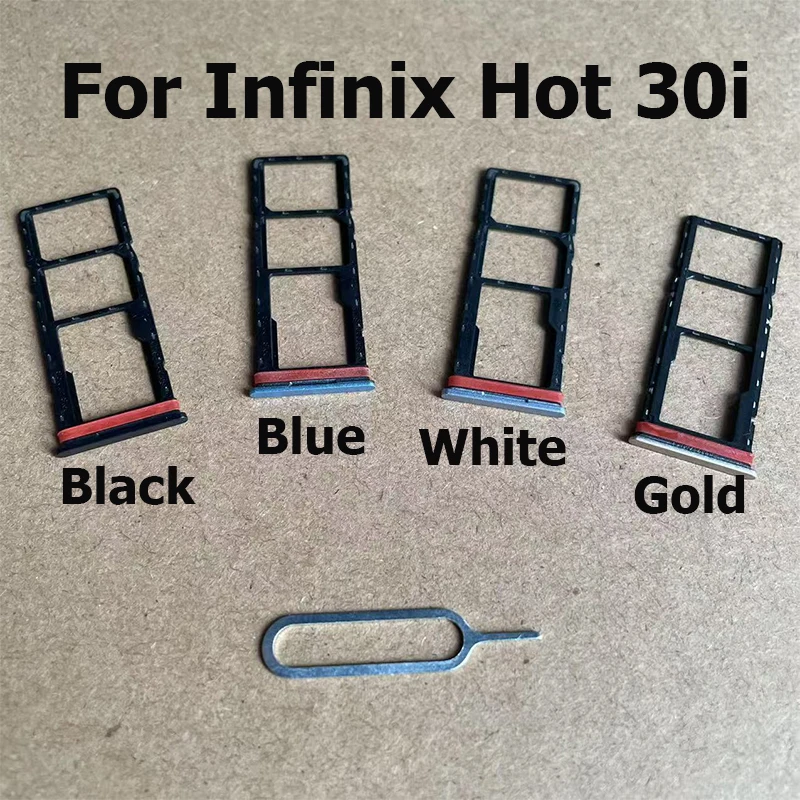 For Infinix Hot 30i X669 SIM Card Tray Slot Holder Adapter Connector Container Repair Parts Replacement