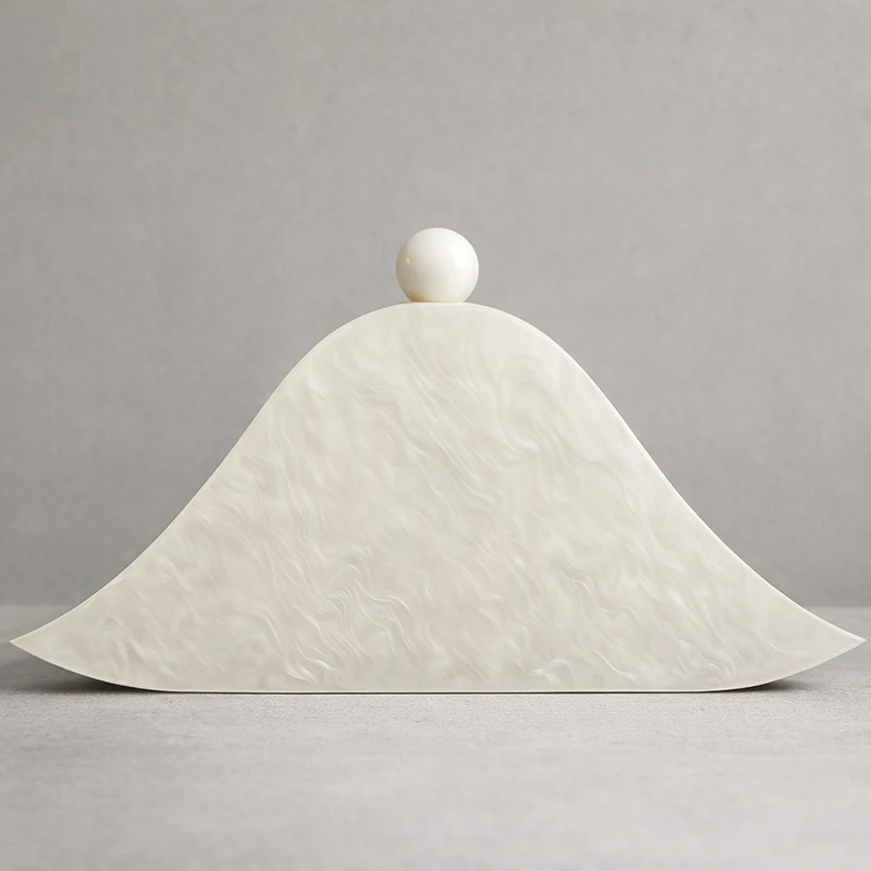 

Women's New One Shoulder Crossbody Bag Orange Shell Acrylic Bag Fashion Wedding Dinner Clutch