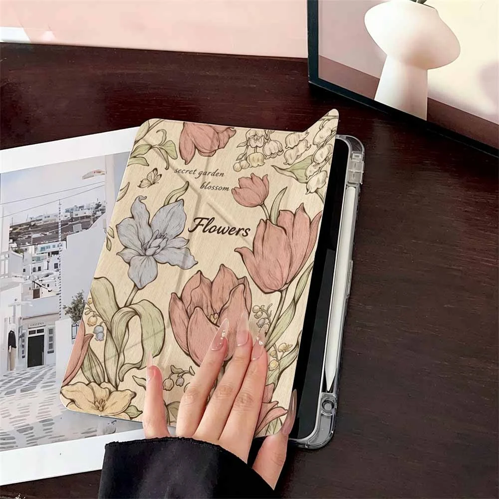 Vintage Celestial Tarot Card For Samsung Galaxy Tab A8 A9 A11 S6 S7 S8 S9 S10 FE Plus Lite Protective With Pen Slot Tablet Case