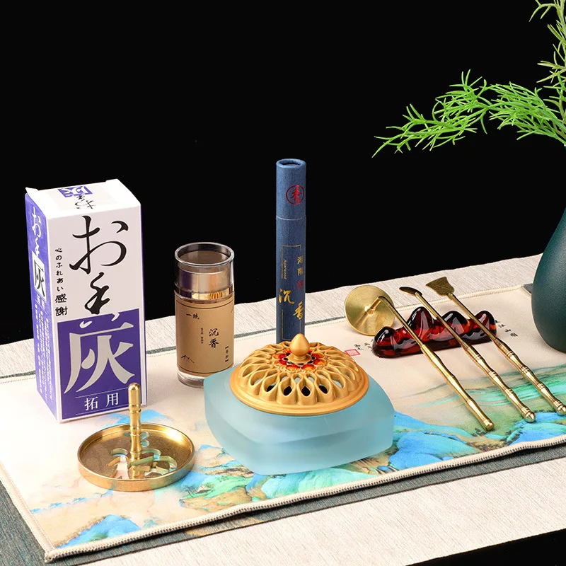 Traditional Wax-Removing Glazed Aromatherapy Coil Set Tools Incense Seal Burner Intelligent Wanfo