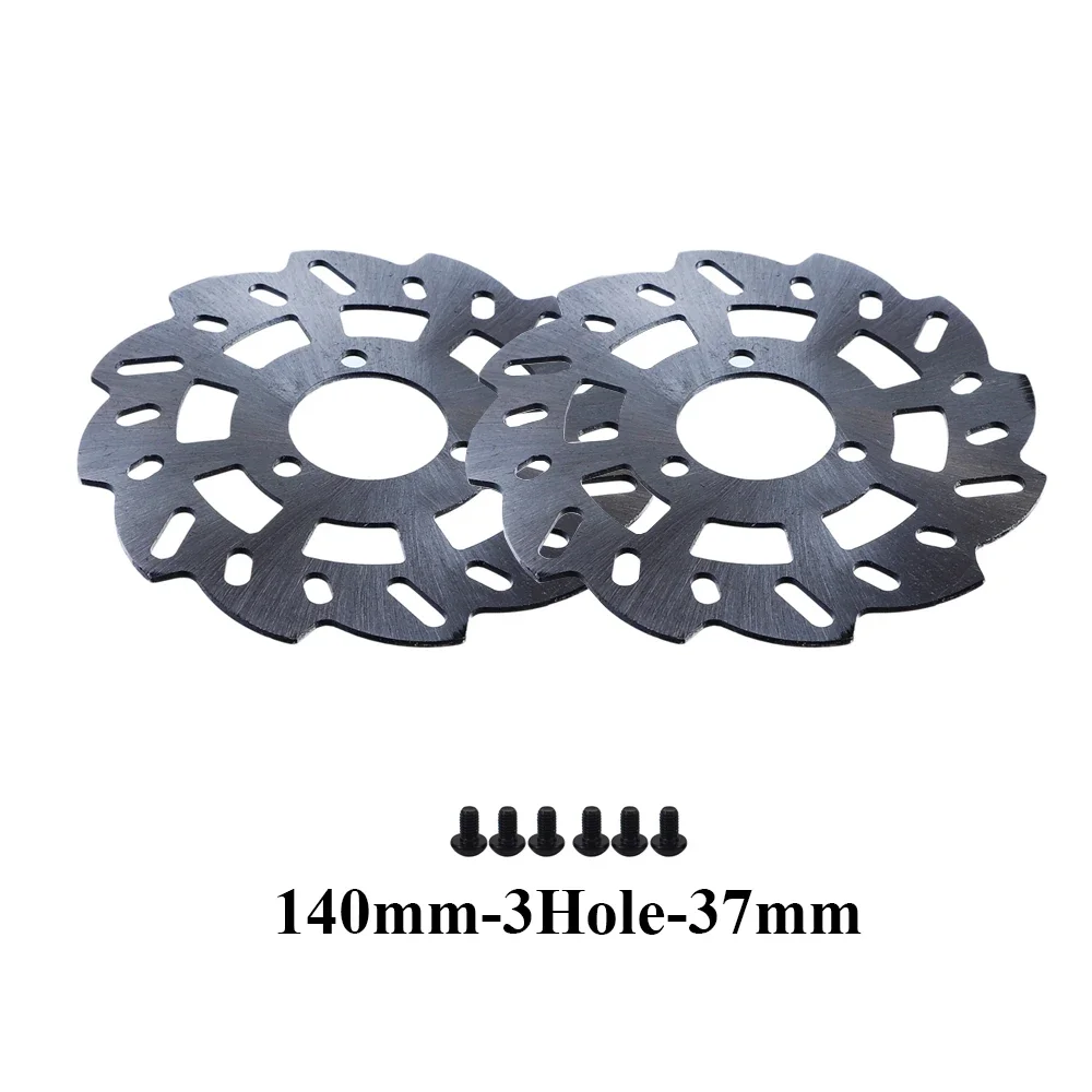 2pcs 140mm Brake Disc Rotor Pad for Electric Scooter Stainless Steel 3 Hole 37mm Inner Diameter E-scooter Brake Disc Rotor Bike