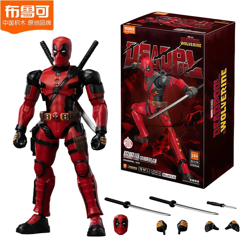 

Блоки Deadpool & Wolverine, строительные блоки, X-Men, Уэйд Уинстон Уилсон, фигурки героев, модель для сращивания, коллекционные игрушки