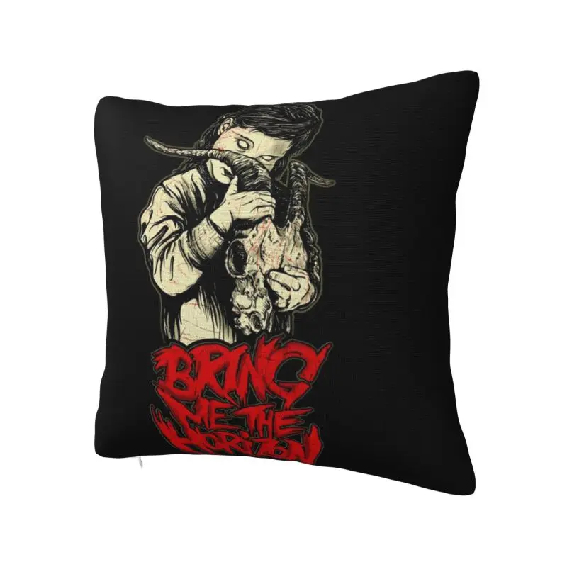 Custom Bringing Me Band The Horizoned Heavy Square Pillow Case Decoration 3D Double-sided Print Cushion Cover for Sofa