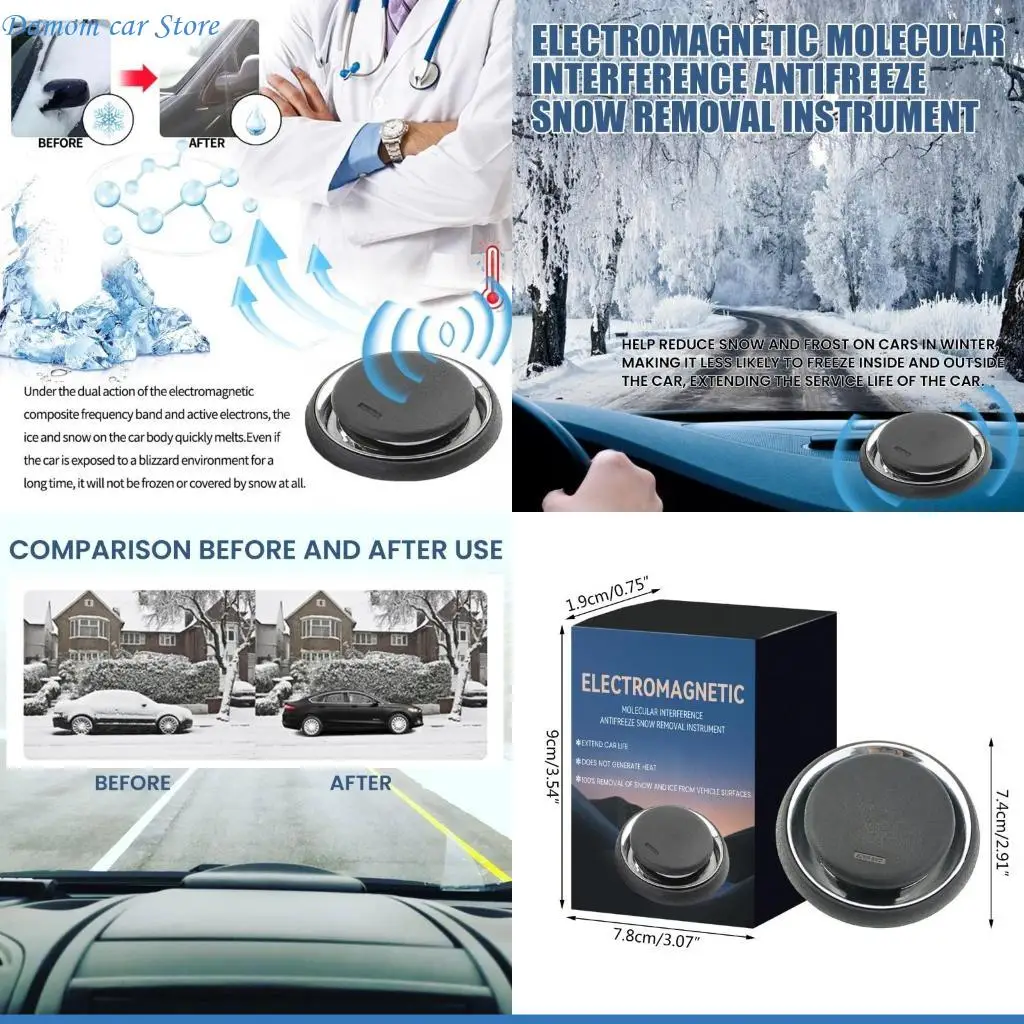 A2UC Winter Car Antifreeze Ornament Windshield Snow Removal Rechargeable Ice Scraper Window Glass Deicing Anti-Ice Instrument