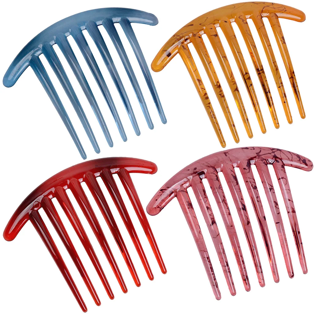 U-shaped Hairpin Simple 7 Teeth PC Material Plastic Hair Combs Headdress Comb with Teeth Insert Comb Lady Hair Accessories